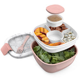 Bentgo tazón de ensalada de 54 onzas, blush marble, ideal para preparar comidas completas