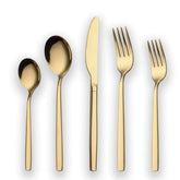 Berglander cubiertos oro-titanio: cuchara de cena para comidas elegantes