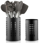 Berglander porta-utensilios para encimera, dos tamaños en negro acero, organización práctica para utensilios.