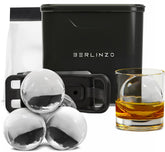 Berlinzo bola hielo cristal 2,4 pulgadas para whisky y cócteles.