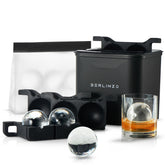 Berlinzo: molde para hielo con 4 esferas cristalinas de 2,4 pulgadas, ideal para whiskey.