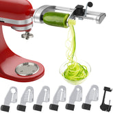 Bestand espiralizador para KitchenAid, accesorio con 7 cuchillas para espiralizar verduras.