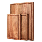BETOLEAN tablas de corte de acacia con surco de jugo para contener líquidos