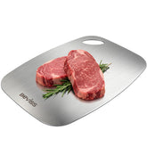 Beviss tabla corte 18-8 doble cara 15x11, ideal para carne y verduras.