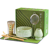 BEWOS tazón cerámico 18 oz con vertedor para servir matcha con precisión.
