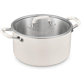 BEZIA olla de stock 8 cuartos con tapa, distribución de calor uniforme.
