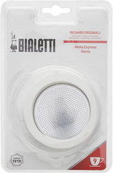 Bialetti: juntas y filtro de repuesto para cafetera moka de 9 tazas, sello seguro.