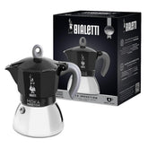 Bialetti Moka Induction, cabezal de aluminio, preparado para inducción y espresso rápido.