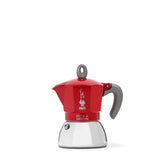 Bialetti Moka Inducción, exterior rojo, café rápido y sabroso