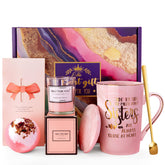 Taza Biching 14 oz rosa, regalo ideal con mensaje inspirador.