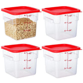 BIEAMA contenedor cuadrado de 6 qt con tapa mantiene frescura y visibilidad.