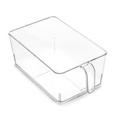 BINO organizador claro con asa integrada para transporte fácil