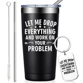BIRGILT vaso térmico 20 onzas con humor de oficina, ideal para desestresar companeros.
