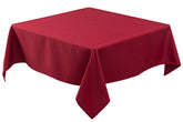 Mantel Biscaynebay textura cuadrada roja, ideal para cenas formales.