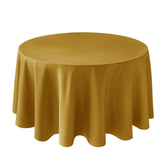 Mantel Biscaynebay redondo 90 pulgadas dorado texturizado para una mesa con caída lujosa