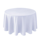 Mantel Biscaynebay texturizado redondo 90 blanco, aporta elegancia a la mesa para cenas.