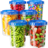 BiuLeon seis-pack contenedores almacenamiento 34oz, ideal para porciones y frescura.