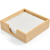 Bivvclaz porta-servilletas de bambú para mesa, acceso sencillo a una servilleta.