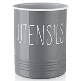 Porta utensilios Bivvclaz gris con cabida amplia para cuchara, espátulas y batidores.