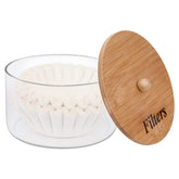 BKYPQ porta-filtros de café con tapa, mantiene filtros secos y al alcance.
