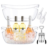 Blaithom cubos de hielo acrílico claros, juego de dos, ideal para fiestas.