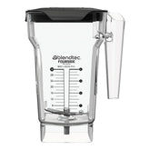 Blendtec Jarra cuatro-caras 75 oz, vista frontal, para batidos cremosos y mezclas consistentes.