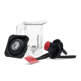 Blendtec tarro Twister con enfoque en el acceso fácil para mezclar mantequillas de nuez.