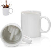 Taza BLLREMIPSUR con dedo 3D en la base para sorpresa al beber.