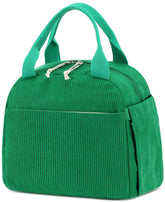 Bluboon bolsa de almuerzo corduroy con asa firme para transporte diario.