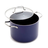 Blue Diamond olla-8qt con tapa de vidrio, ideal para sopas abundantes