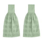 Blue Needles toallas de cocina colgantes verde salvia absorbentes y secado rápido