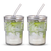 BLUEPOLAR vaso de cristal 13oz para agua y bebidas frías.
