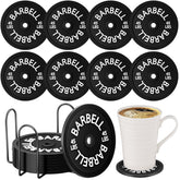 Blushtier posavasos barbell de silicona protege la mesa y aporta estilo deportivo.