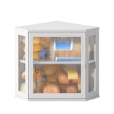 BMOSU Corner Bread Box con doble capa para dos panes y bollos.