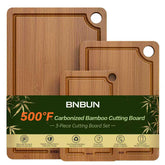 Tabla de corte BNBUN set triple, ideal para preparar varios ingredientes a la vez.