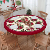 Mantel redondo elástico de bnhjsdw cubre la mesa con ajuste seguro y elegante.