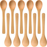 Boao cucharas de madera pequeñas, 13 cm, ideales para medir y servir porciones.