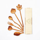 Bobby Creativity, juego de cucharas y tenedores de madera natural, ideal para cocinar sin rayar antiadherentes.