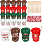 Copas de plástico Bokon para chocolate caliente, ideales para fiestas navideñas.