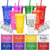 Bokon vasos plásticos de 24 onzas para amigas, prácticos y reutilizables para cualquier ocasión.