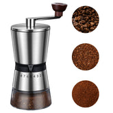 Molinillo de café manual BOMANSI BOMS con muelas cerámicas para molienda estable.