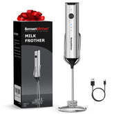 Bonsenkitchen batidora-leche-cargable con base para almacenamiento ordenado