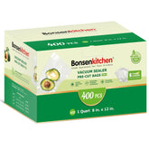 Bonsenkitchen Bolsas de Vacío 8x12 para gran capacidad y organización.