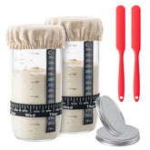 BOOMIBOO frasco para masa madre 24 oz, boca amplia para mezclar y observar fermentación.