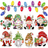 BORAMDO gnomos navideños reflectantes para superficies metálicas