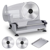 Cortadora de carne Borlebbi muestra potencia de 200W para cortes rápidos y uniformes.