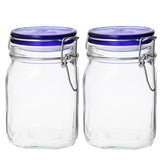 Frascos Bormioli Rocco Fido de vidrio 33-3-4 oz en estante
