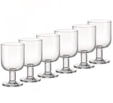 Vaso de vino Bormioli Rocco Hosteria, juego de 6 apilables, ahorro de espacio para cenas.