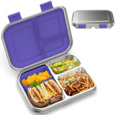 BOSEDSANG lonchera de acero inoxidable, 3 compartimentos para almuerzos organizados.