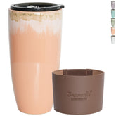 Bosmarlin taza cerámica de viaje 21 oz con tapa, ideal para café en movimiento